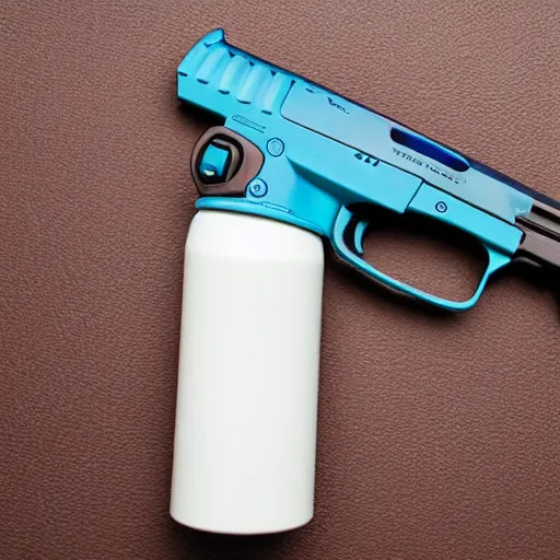 Image similar to a hand sanitizer bottle that the lid of which is a gun