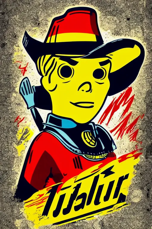 Image similar to fallout 7 6 retro futurist illustration art by butcher billy, sticker, colorful, illustration, highly detailed, simple, smooth and clean vector curves, no jagged lines, vector art, smooth andy warhol style