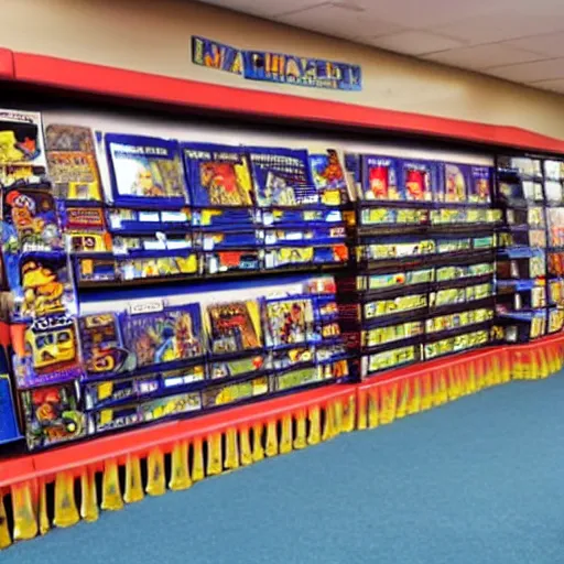 Prompt: claymation, blockbuster movie rental store
