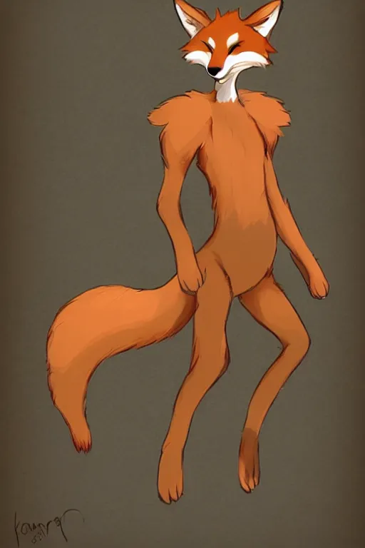 Image similar to an anthropomorphic fox, fursona!!! by don bluth, by kawacy, trending on artstation, full body