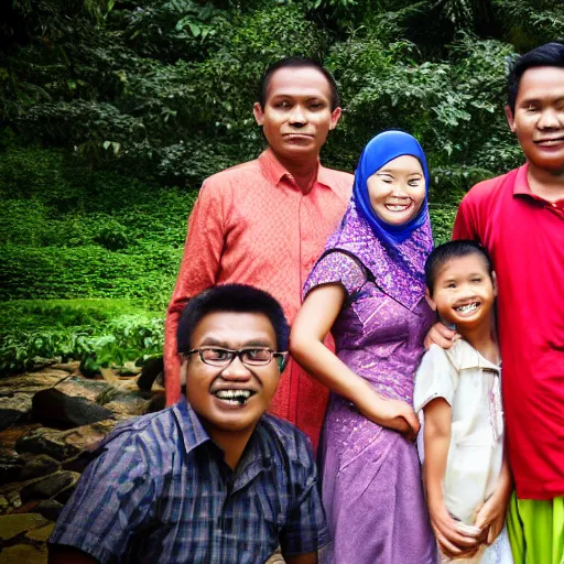 Image similar to an indonesian family portrait, flickr, high resolution, 4 k hd