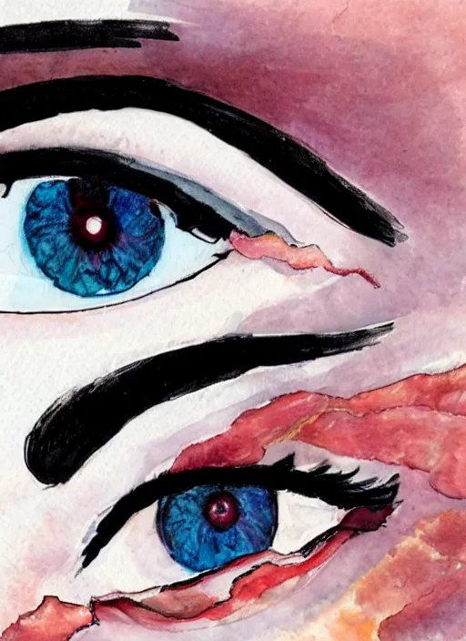 Prompt: portrait of a stunningly beautiful eye, multiplied, bacon