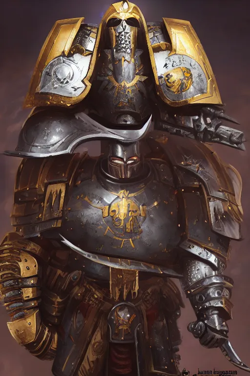 Image similar to armor portrait heros warhammer 4 0 k horus heresy fanart - the primarchs emperor by johannes helgeson animated with vfx concept artist & illustrator global illumination ray tracing hdr fanart arstation zbrush central hardmesh 8 k octane renderer comics stylized