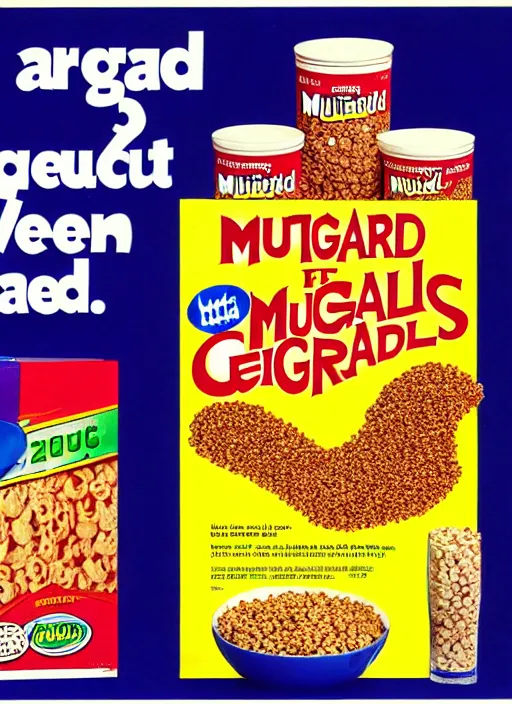 Image similar to an ad for mutagenic cereal, 1 9 9 6, product photography, hq