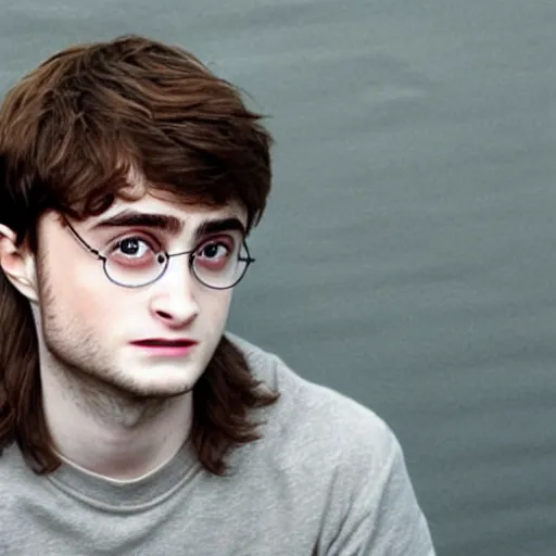 Prompt: photo of a person who looks like a mixture between daniel radcliffe and emma watson