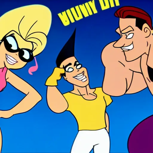 Prompt: johnny bravo disney channel interlude, photo