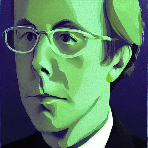 Prompt: ben folds portrait, painting by tomma abts