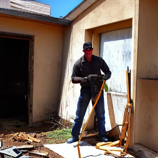 Prompt: the terminator terminating termites.