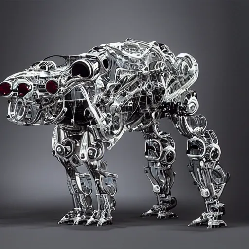 Prompt: photo of cybermorphic robotic animal