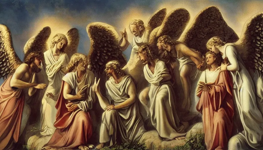 Prompt: angels as portrayed in the bible