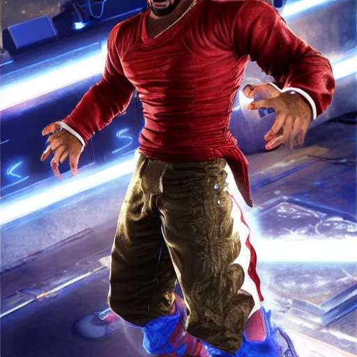 Prompt: drake, as a character in tekken