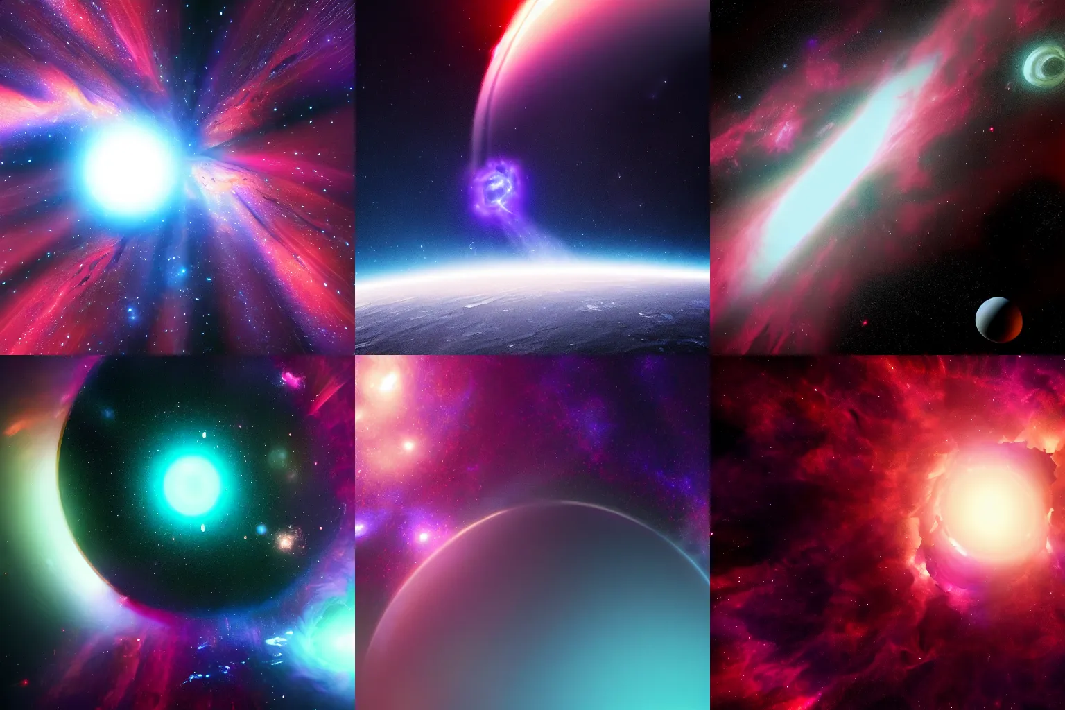 Prompt: nebula in space, black hole, volumetric lighting, high quality, octane render