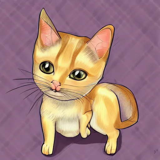 Image similar to chibi siamese cat digital art