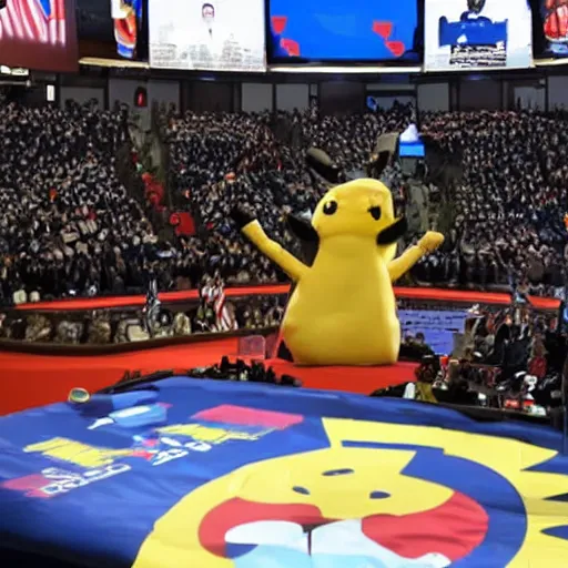 Image similar to Pikachu is elected president of the United States, photograph via White House photographer