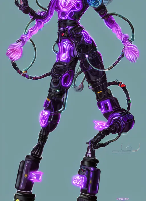 Image similar to character design, cyberpunk nezha resurrected in mechanical lotus