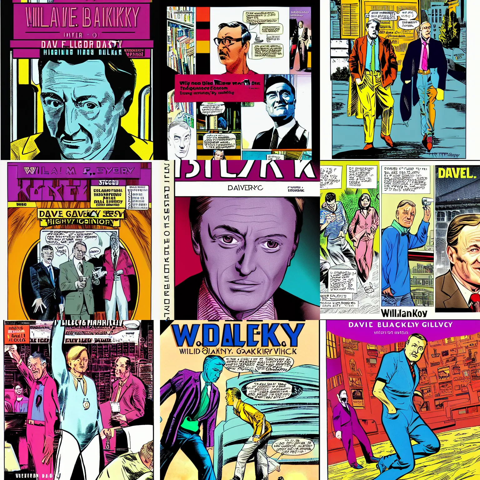 Prompt: william f. buckley graphic novel, dave gibbons, high resolution, detailed