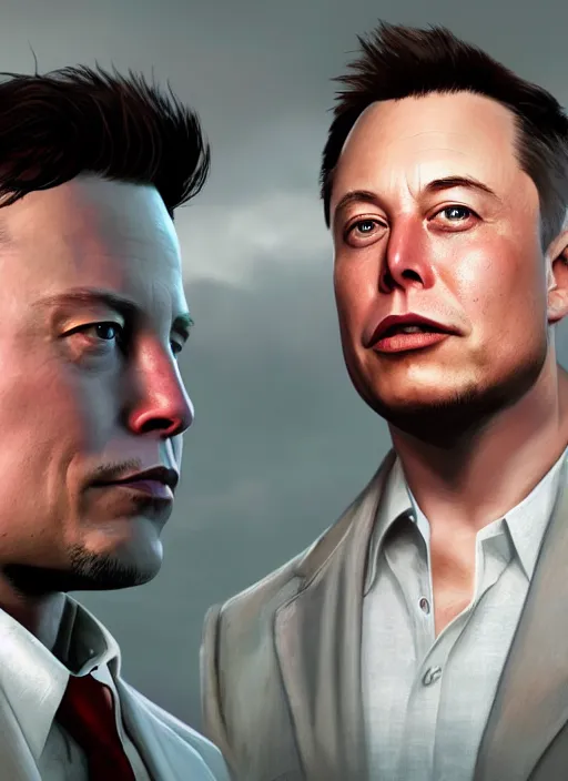 Image similar to highly detailed portrait elon musk gta 5 art, unreal engine, fantasy art by stephen bliss, global illumination, radiant light