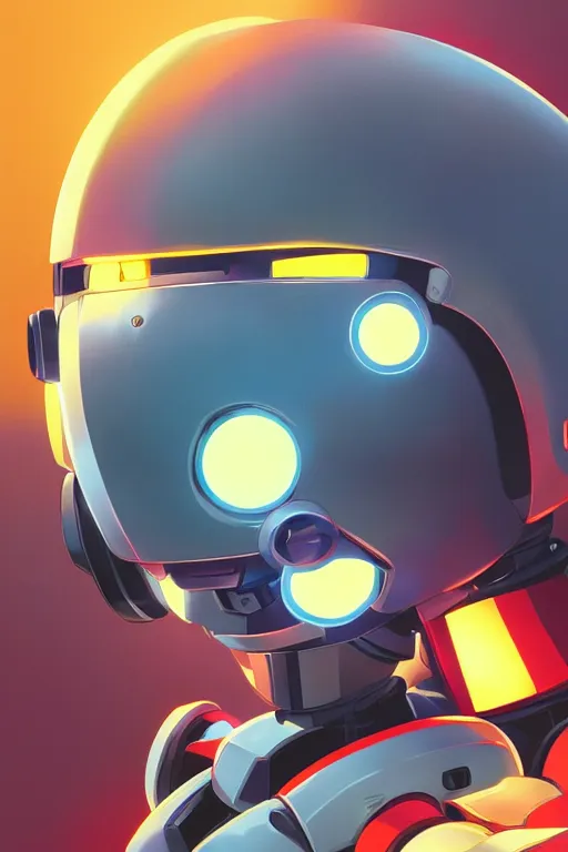 Image similar to metabots medabots medarotto medarot robot minimalist comics helmet mask neon cybereye, behance hd by jesper ejsing, by rhads, makoto shinkai and lois van baarle, ilya kuvshinov, rossdraws global illumination ray tracing hdr radiating a glowing aura