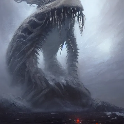 elder thing, antarctica, dramatic lighting, painted by | Stable ...