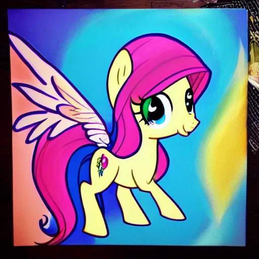 Image similar to Fluttershy, Pegasus, 🎨🖌️