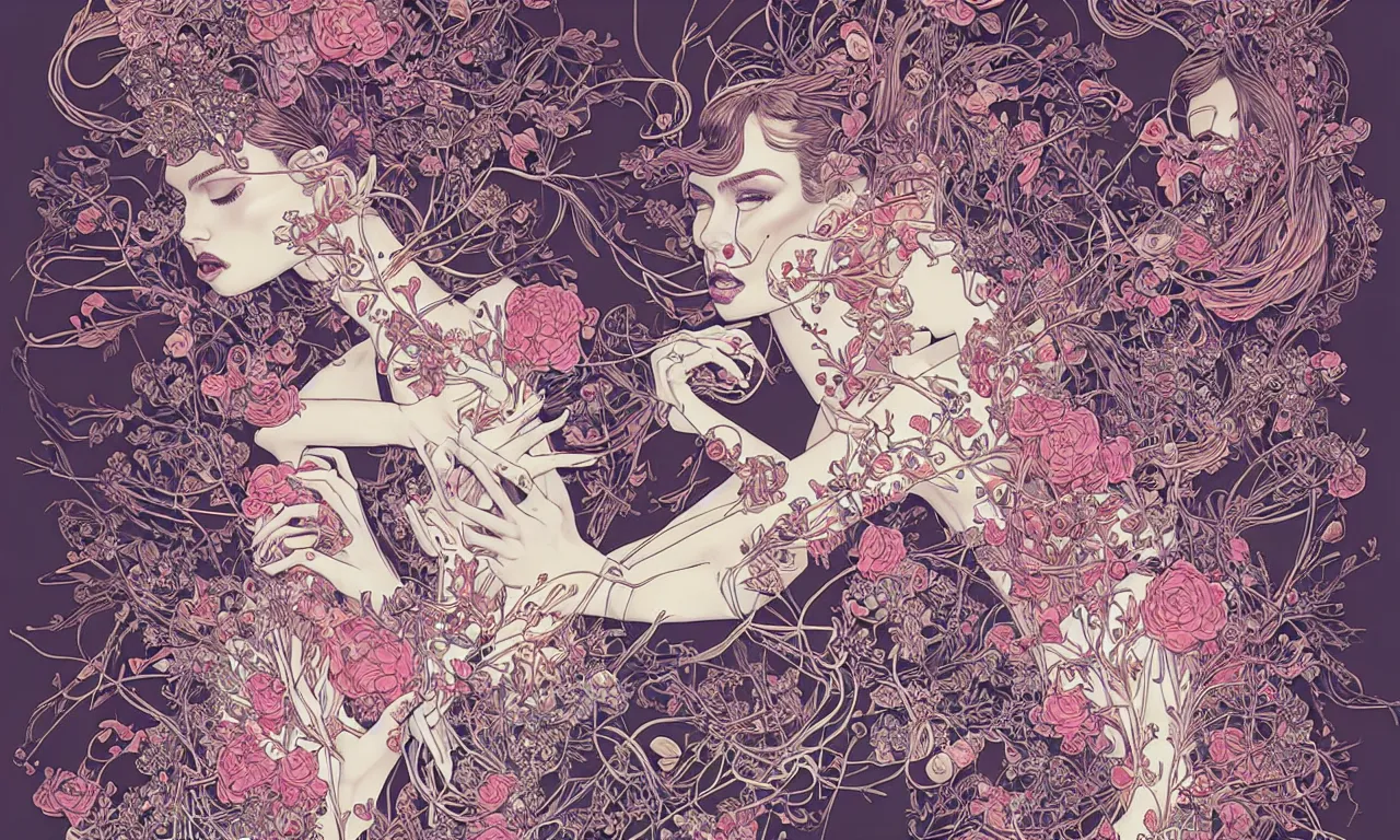 Image similar to fragrance advertising campaign by james jean, highly detailed, intricate