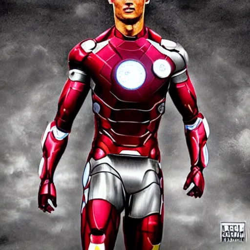 Image similar to Cristiano Ronaldo as Iron Man