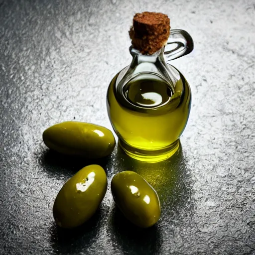 Prompt: photograph of olive oil and water, abstract, hyperrealistic