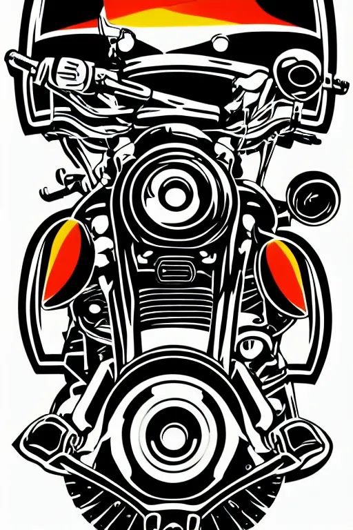 Image similar to Harley Davidson motorbike , sticker, colorful, illustration, highly detailed, simple, smooth and clean vector curves, no jagged lines, vector art, smooth