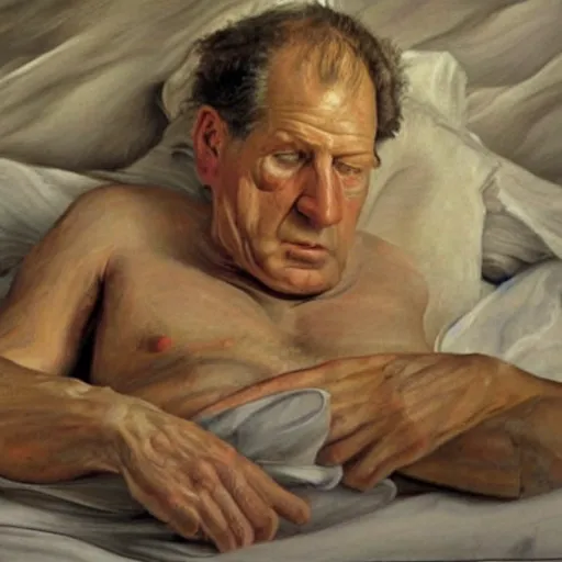 Image similar to high quality high detail painting by lucian freud, hd, buzz osborn