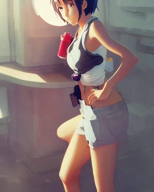 Prompt: a girl cosplaying as a toaster, full shot, atmospheric lighting, detailed face, one piece style, by makoto shinkai, stanley artgerm lau, wlop, rossdraws