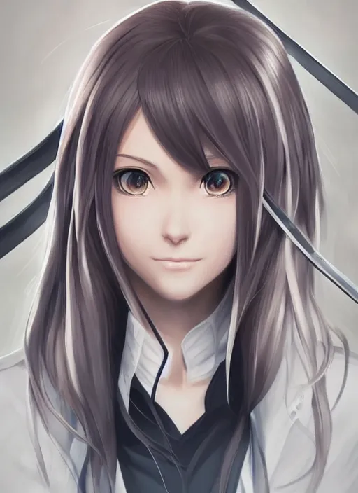 Prompt: beautiful portrait of a Lawyer who looks like Asuna sword art online anime, character design by Ross Tran, artgerm detailed, soft lighting