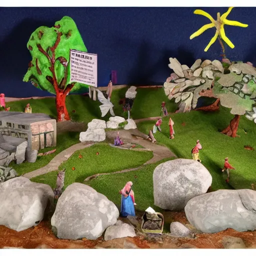 Prompt: claymation diorama of Philippean things