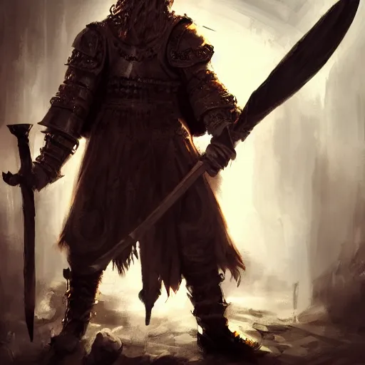 concept art of a dnd executioner holiding a big axe, Stable Diffusion