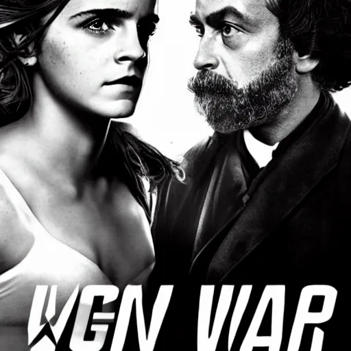 Image similar to battle of karl marx vs emma watson, ufc poster. symmetry, awesome exposition, very detailed, highly accurate, professional lighting diffracted lightrays, 8 k, sense of awe