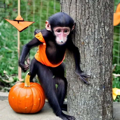 Prompt: halloween monkey