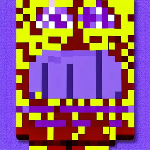 Prompt: thanos minecraft skin