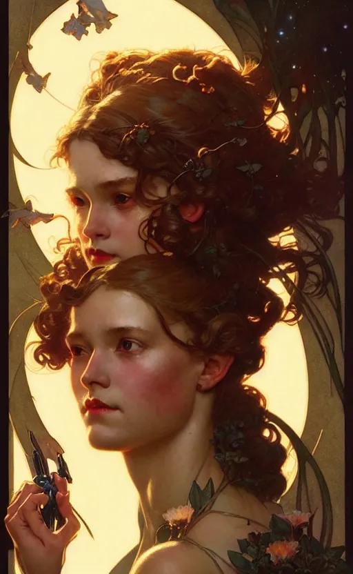 Prompt: beautiful girl gorgeous lighting by weta studio, mucha, bautista and norman rockwell and greg rutkowski and tom bagshaw and james gurney and lucasfilm