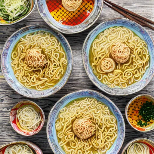 Image similar to color photograph of ramen noodle package