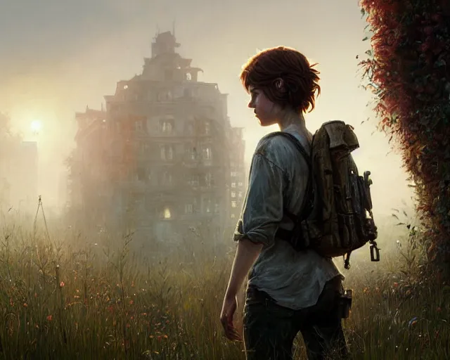 sarah from the last of us by sylvain sarrailh, rhads,, Stable Diffusion