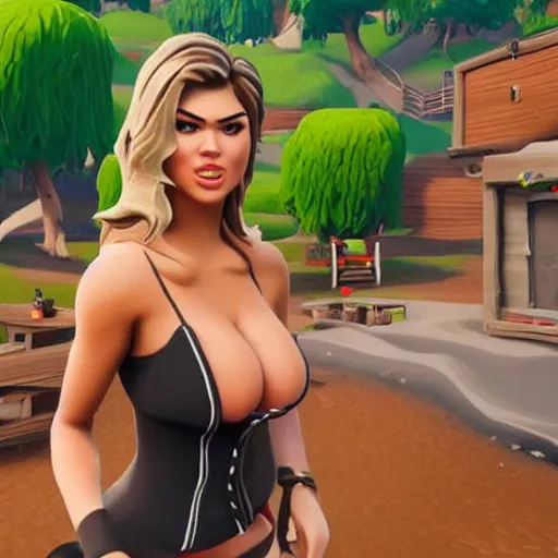 Image similar to Kate Upton in fortnite