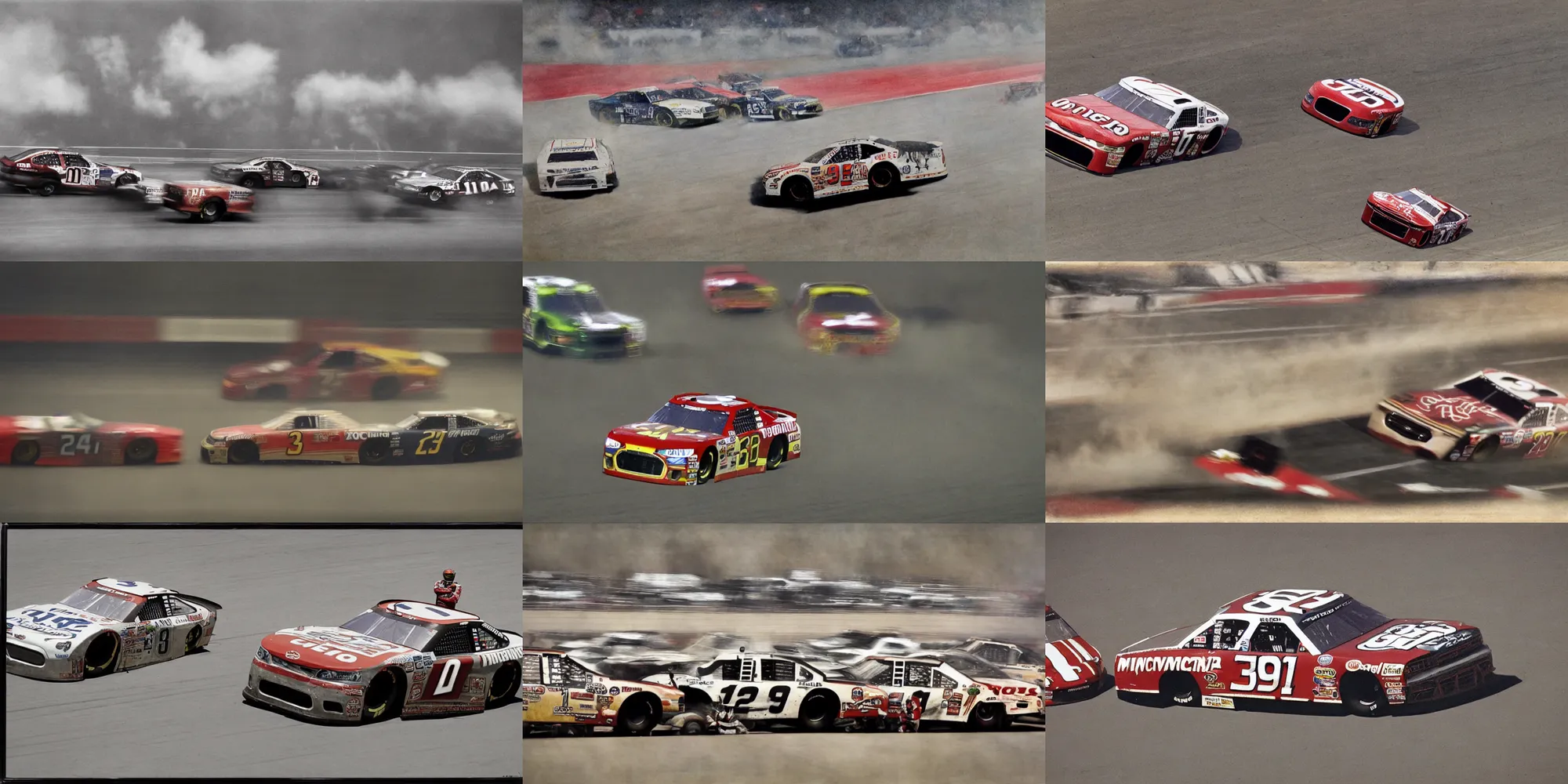 Prompt: nascar race, photo by sarah moon, 3 0 0 mm