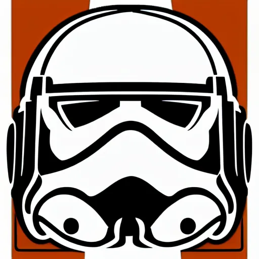 Image similar to svg sticker of a Pop-Wonder Storm-Trooper-Mandolorian-Helmet-Head-Hero-Villain at a rave, spinning records, giant headphones rocking out, wearing headphones, huge speakers, dancing, rave, DJ, spinning records, digital art, amazing composition, rule-of-thirds, award-winning, trending on artstation, featured on deviantart