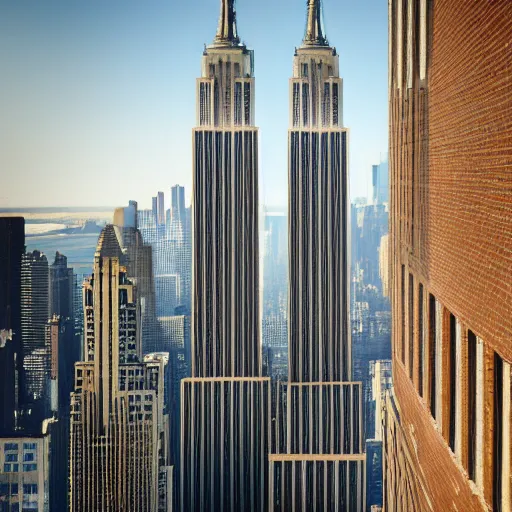 Image similar to serene rivers of water flowing from the windows of the empire state building, fluid simulation, long shot, 2 0 0 mm, orthogonal perspective, photorealist, panorama, new york background, detailled, sharp focus, realistic, trending on artstation, cg society, 8 k, unreal