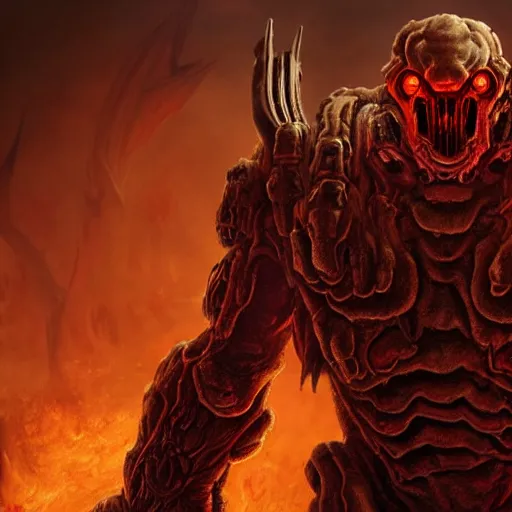 Image similar to monster from doom eternal