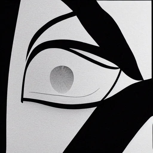 Image similar to minimalist eye illustration by zaha hadid