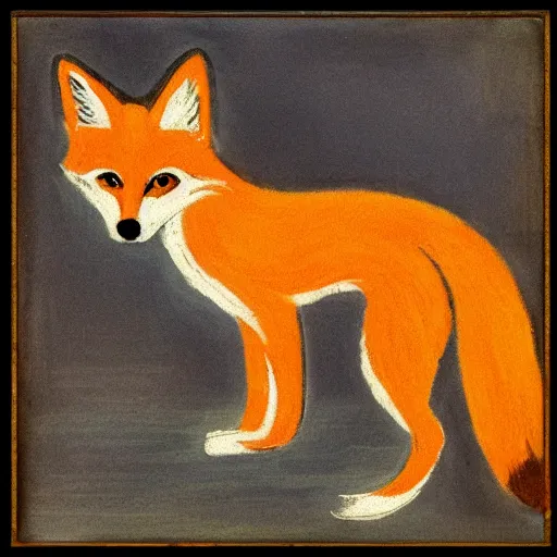 Image similar to pink fox, style of van gogh, profile image