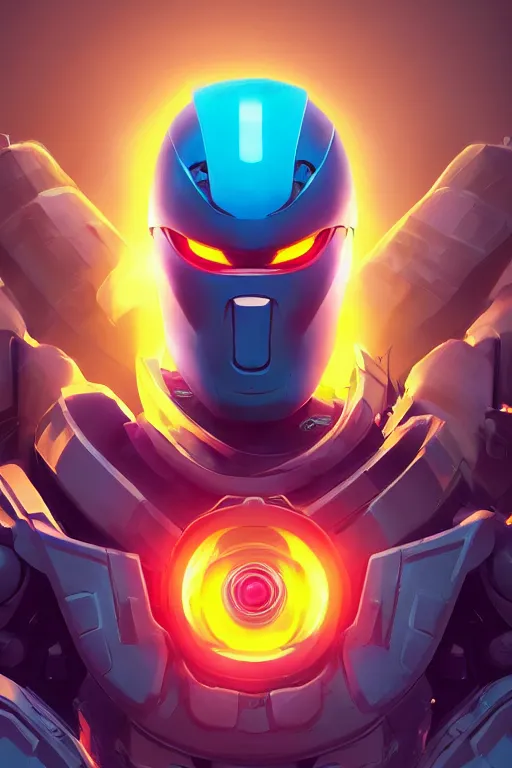 Image similar to epic mask helmet robot ninja portrait stylized as fornite style game design fanart by concept artist gervasio canda, behance hd by jesper ejsing, by rhads, makoto shinkai and lois van baarle, ilya kuvshinov, rossdraws global illumination radiating a glowing aura global illumination ray tracing hdr render in unreal engine 5