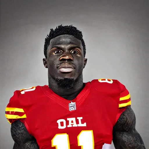 Portrait Of Tyreek Hill, Determined, Great Detail, | Stable Diffusion