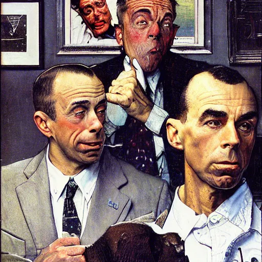 Prompt: joe rogan by norman rockwell