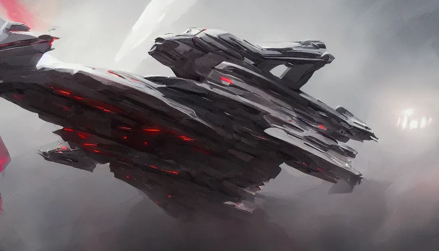 Prompt: concept art by jama jurabaev, cinematic shot, trending on artstation, high quality, brush stroke, spaceship